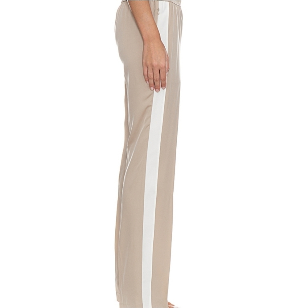 Sz 6 NWT $365 Theory silk side stripe pants - Picture 7 of 9